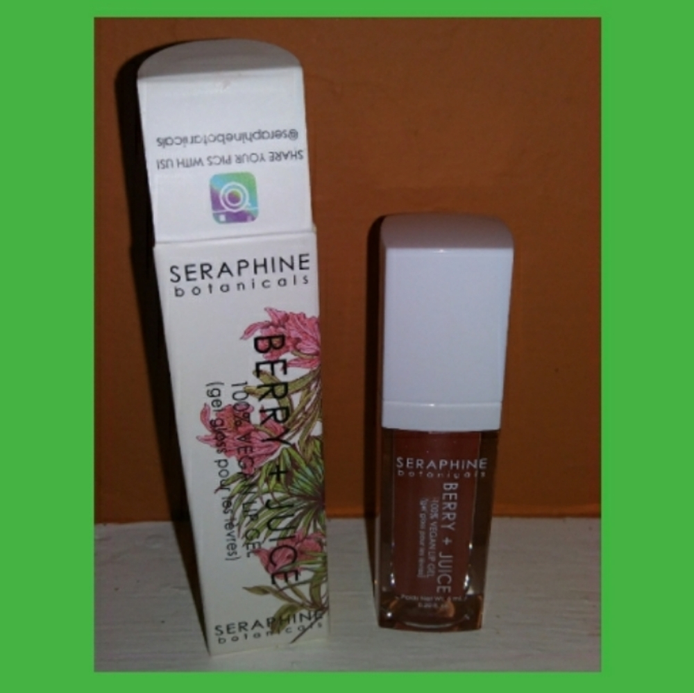 seraphine botanicals berry+juice 100%vegan lip gel